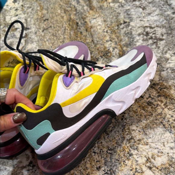Nike Air 70 ReaAct Max with Purple, Yellow, and Black Accents - Picture 1 of 6